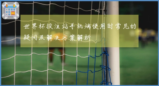 世界杯投注站手机端使用时常见的疑问及解决方案解析